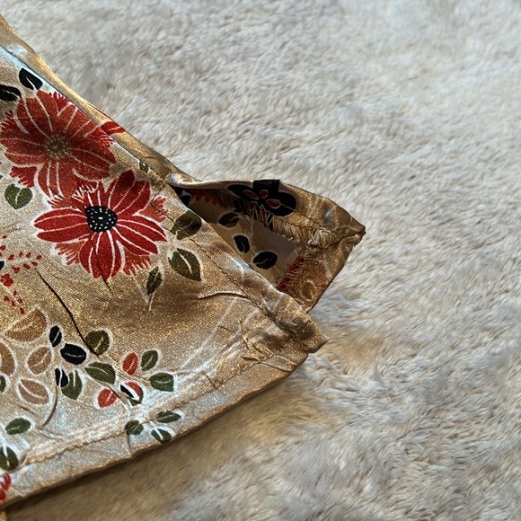 Xhilaration Floral Satin Wrap Top - Picture 13 of 15